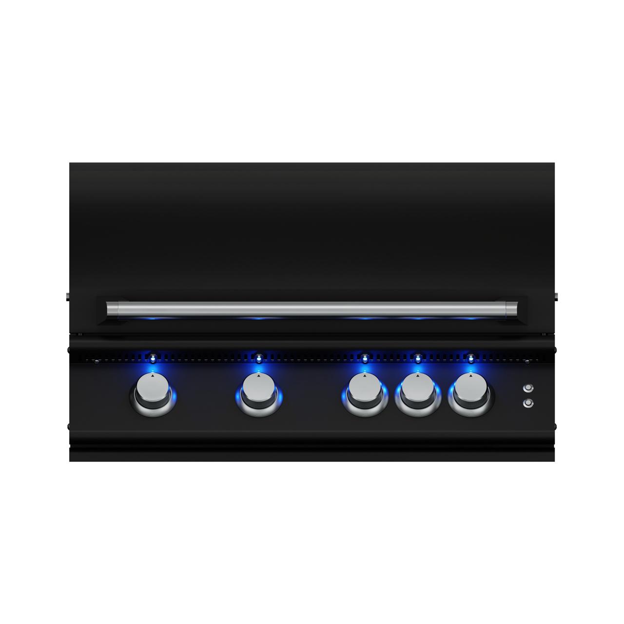 Gasgrill Einbaugrillaufsatz vivandio fyre X mattschwarz - Ausführung: S Gen2 (4x Edelstahlguss) - Konfiguration: 1x Keramik Rest V4A