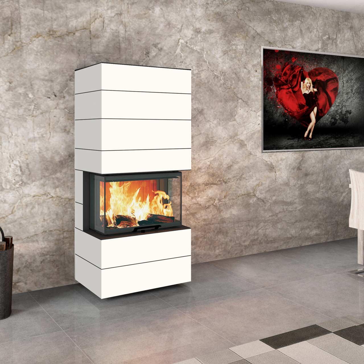 Kaminofen Neocube P20 Black & White Edition 8,5 kW - Ausführung: P20 Arctic White satin