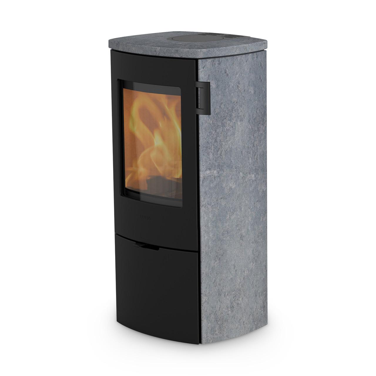 Kaminofen Lotus Mondo 30 Speckstein 5,9 kW - Ausführung: Griff Modern