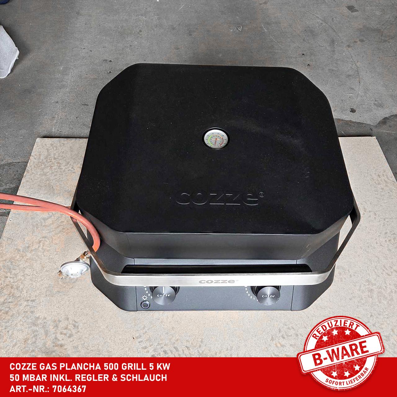 B-Ware - Cozze Gas Plancha 500 Grill 5 kW, 50 mbar inkl. Regler & Schlauch