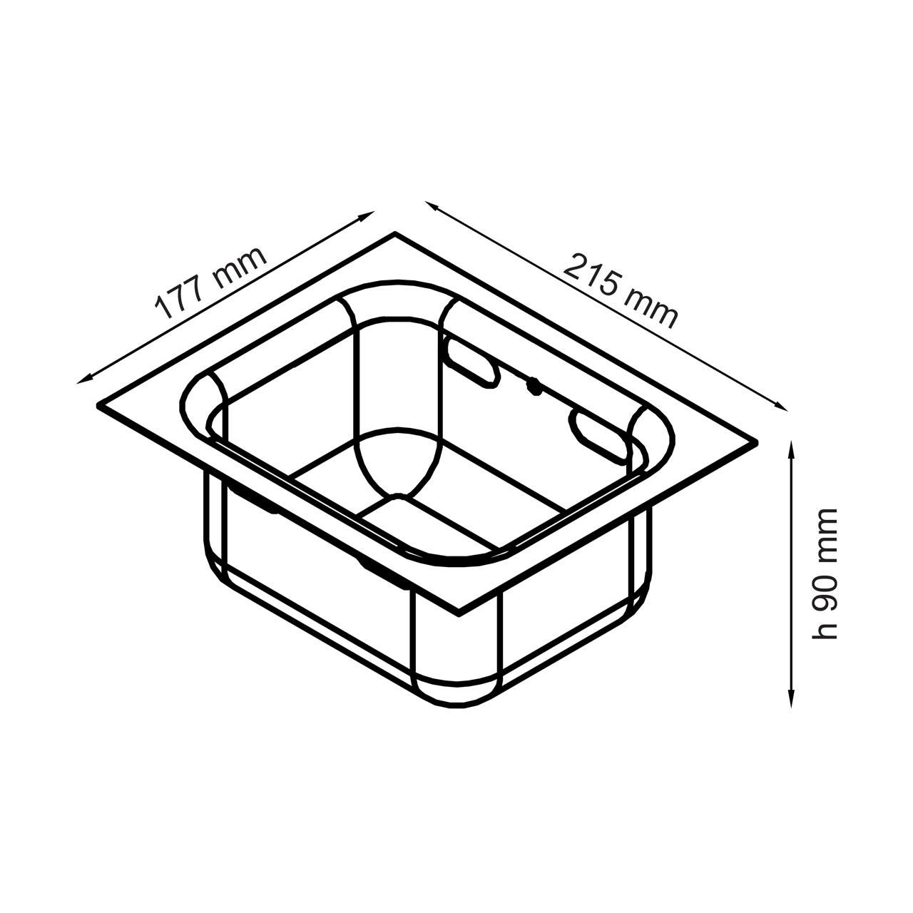 Aschetopf Spartherm, Aschekasten in verschiedenen Größen - Ausführung: 177x215 mm