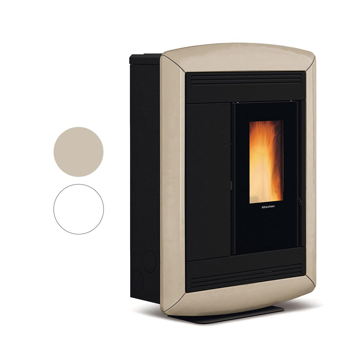 Pelletofen Extraflame Souvenir Plus Lux 5.0 mit 10 kW - Verkleidung: taupe