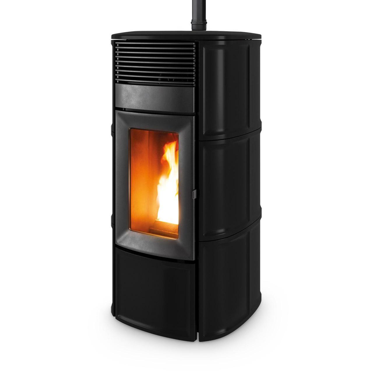 Pelletofen MCZ Suite Comfort Air 12 UP! 11,9 kW - Ausführung: 126 Matt Black ceramic