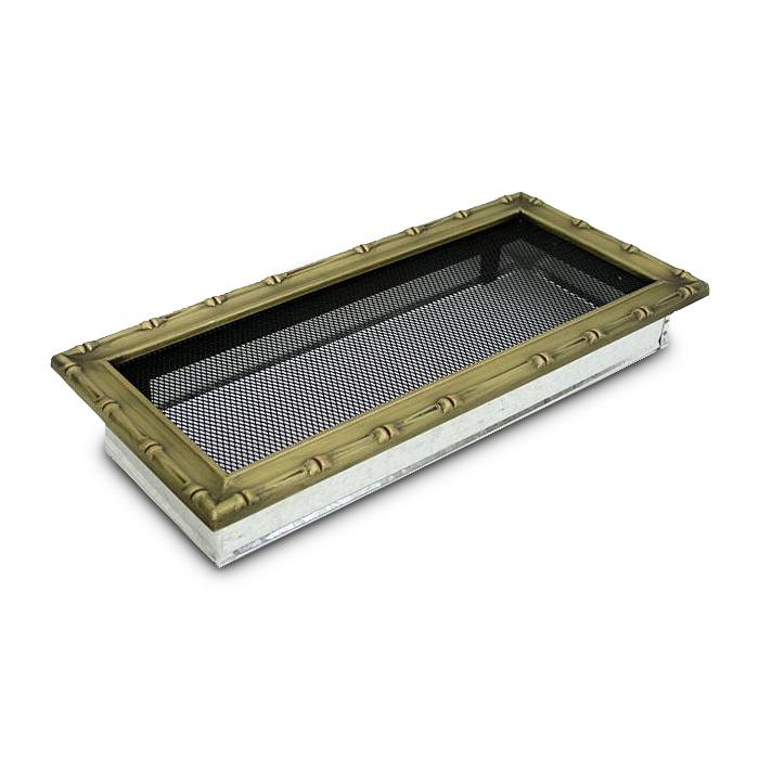 Kaltluftgitter 17x37 cm Altgold Kamin Lüftungsgitter