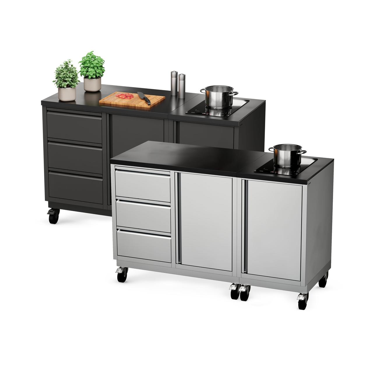 Outdoorküche vivandio quub / Mobile Outdoorküche mit Kochfeld