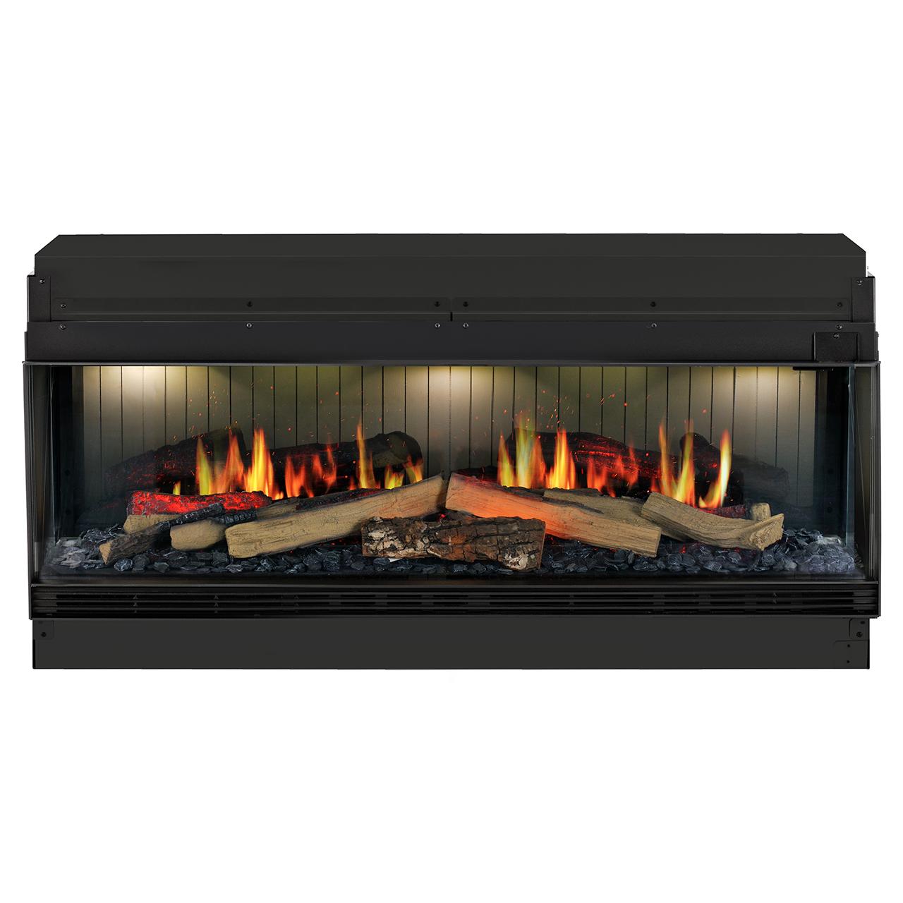 Dimplex Vista 130 I One-Sided Elektrokamin mit Opti-V Virtual Flame Technologie und realistischem Holzfeuer-Effekt
