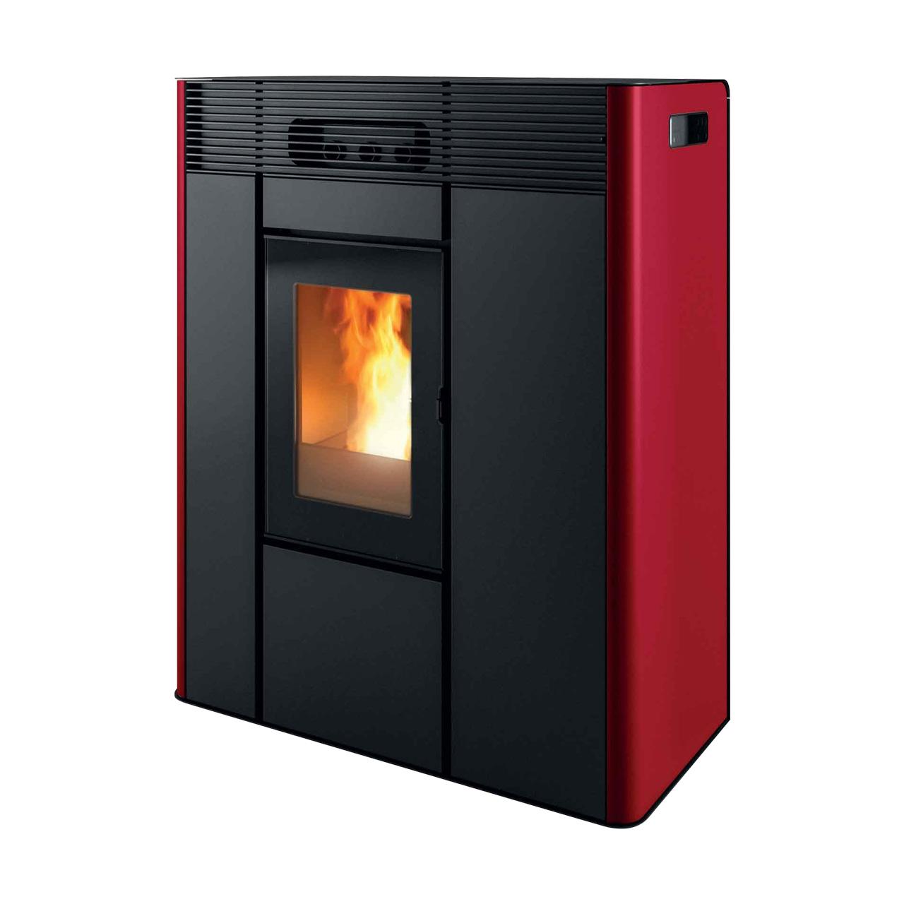 Pelletofen wasserführend MCZ Thea Hydro 24 S3 24 kW - Ausführung: 304 Bordeaux metal