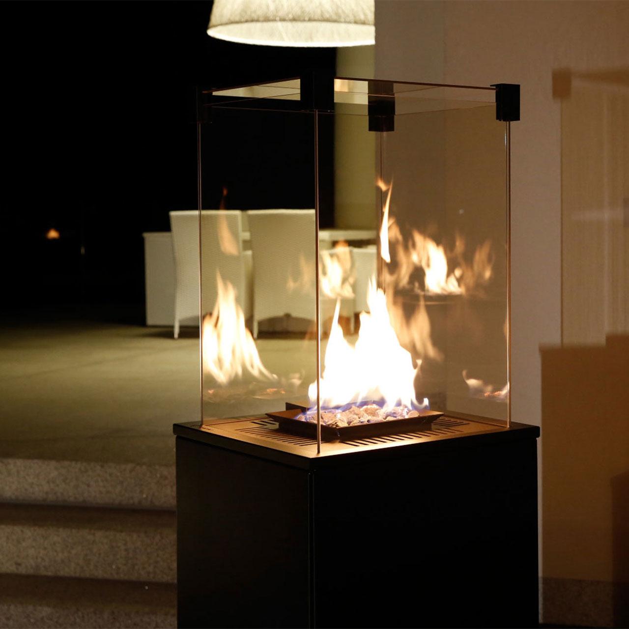 Gaskamin Terrassenofen Kratki PATIO 4-8,2 kW - Ausführung: Stahl