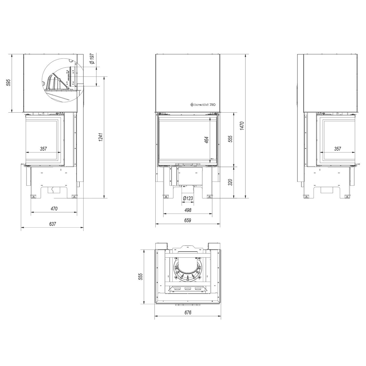 Kamineinsatz Kratki NBC 9, 9 kW