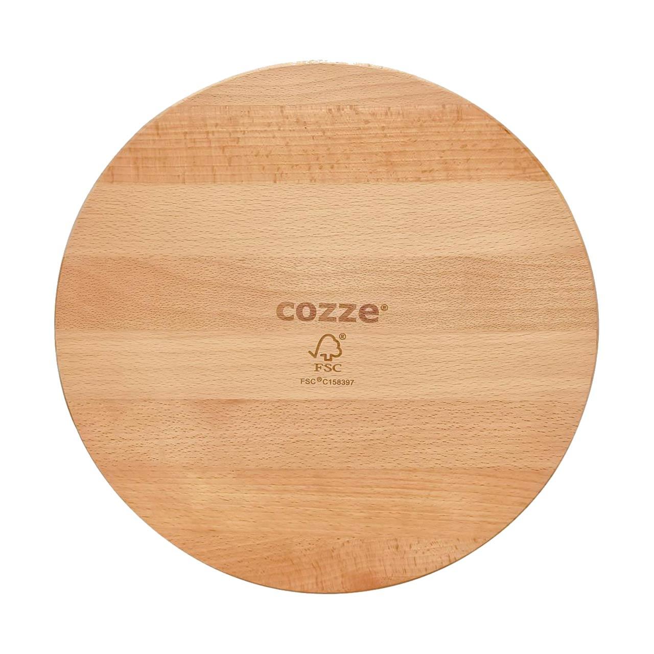 Pizzaofen-Zubehör Cozze Pizzabrett Rund Ø 35 x1,2 cm, Buchenholz Schneidebrett