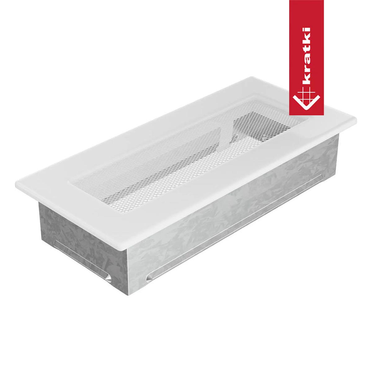 Kratki Kaltluftgitter rechteckig - Größe: 11 x 24 cm - Farbe: weiß