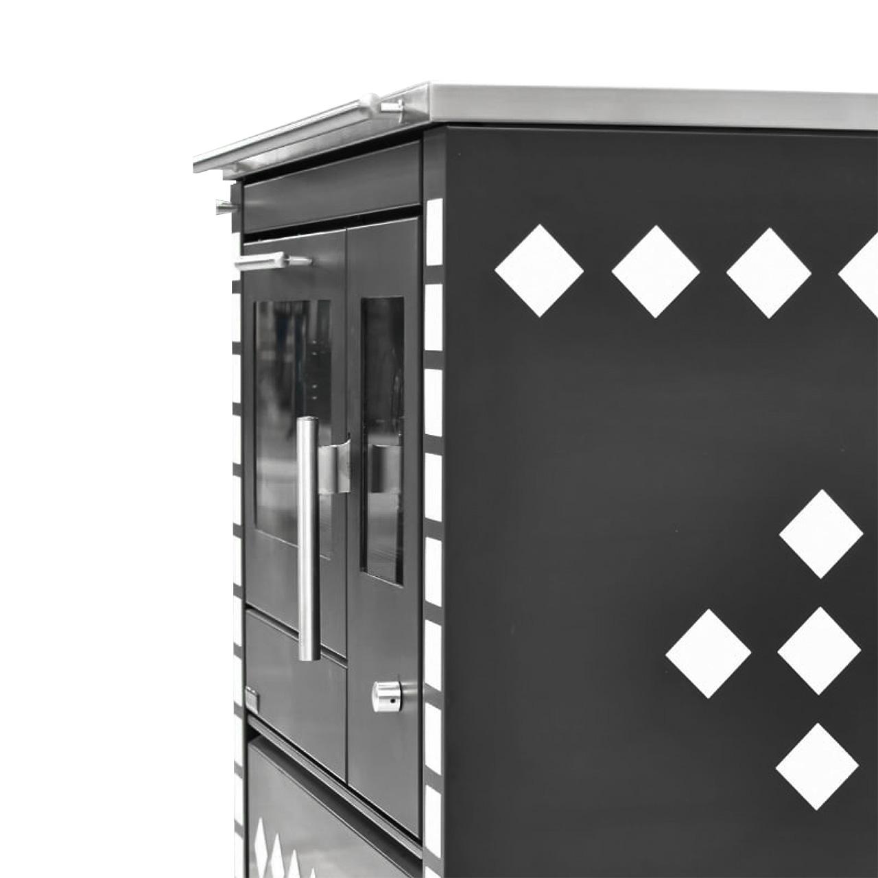 Holzherd Tyrola TR_C 85, 7 kW Küchenofen - Verkleidung: Schwarz