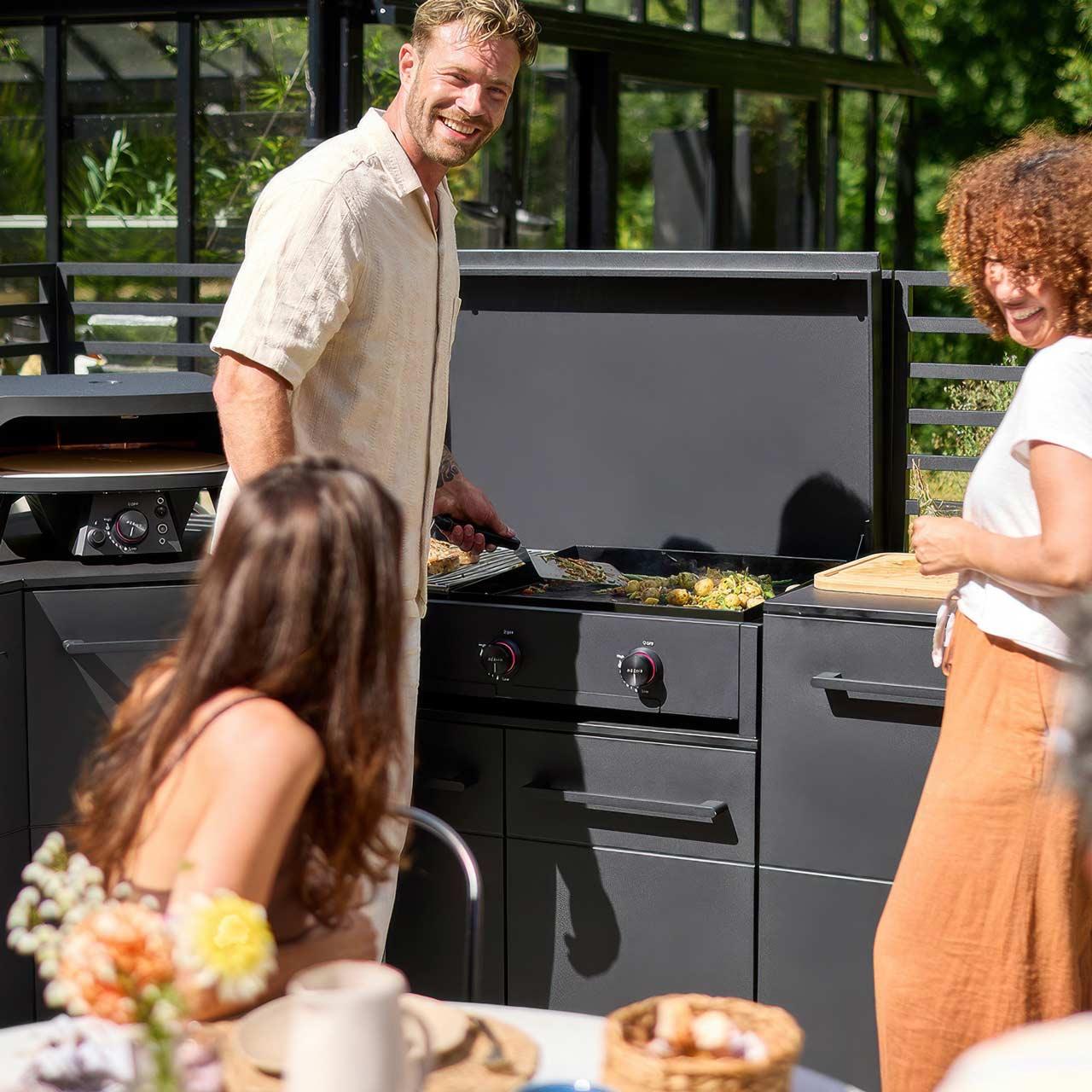 Plancha Grill Cozze Combo 900 mit Infrarot Steakstation