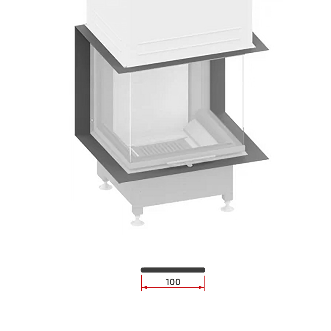 BR 8-seitig 100x5 mm, nicht abnehmbar (Art. 7054035)