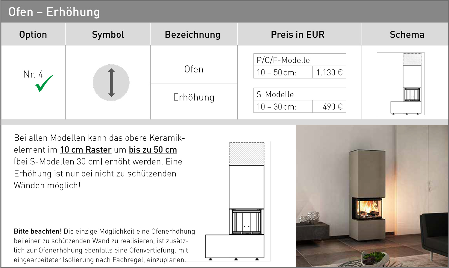 Ofen Erhöhung Ofen Erhöhung