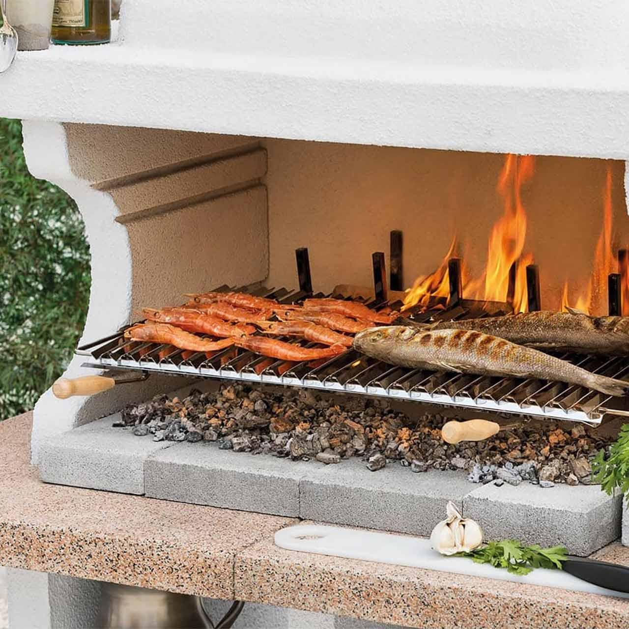 Grillkamin Palazzetti Pianosa - Ausführung: Arbeitsplatte rot
