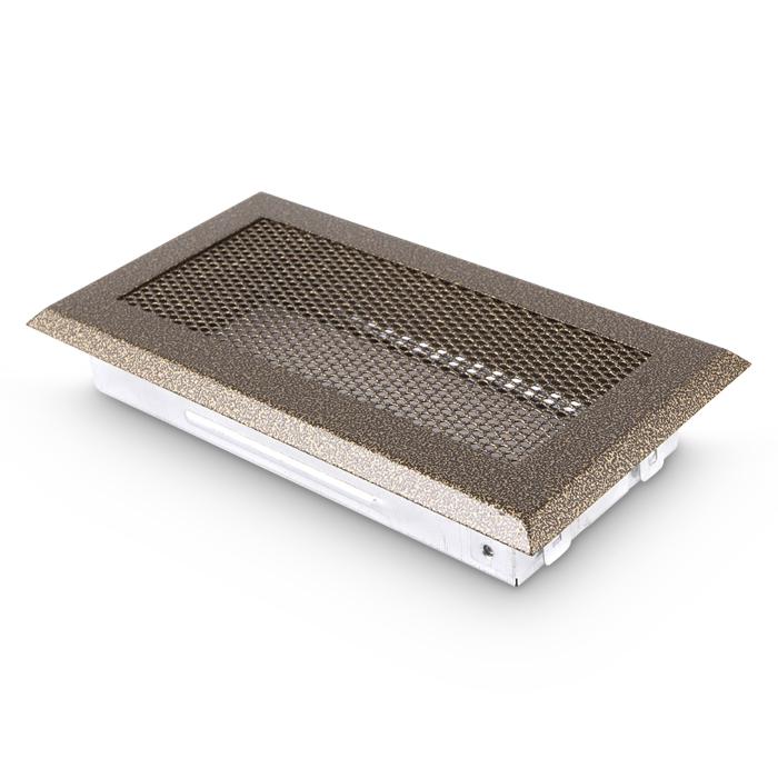 Kaltluftgitter 13x23 cm Kamin Lüftungsgitter Ofen Gitter Gold Antik