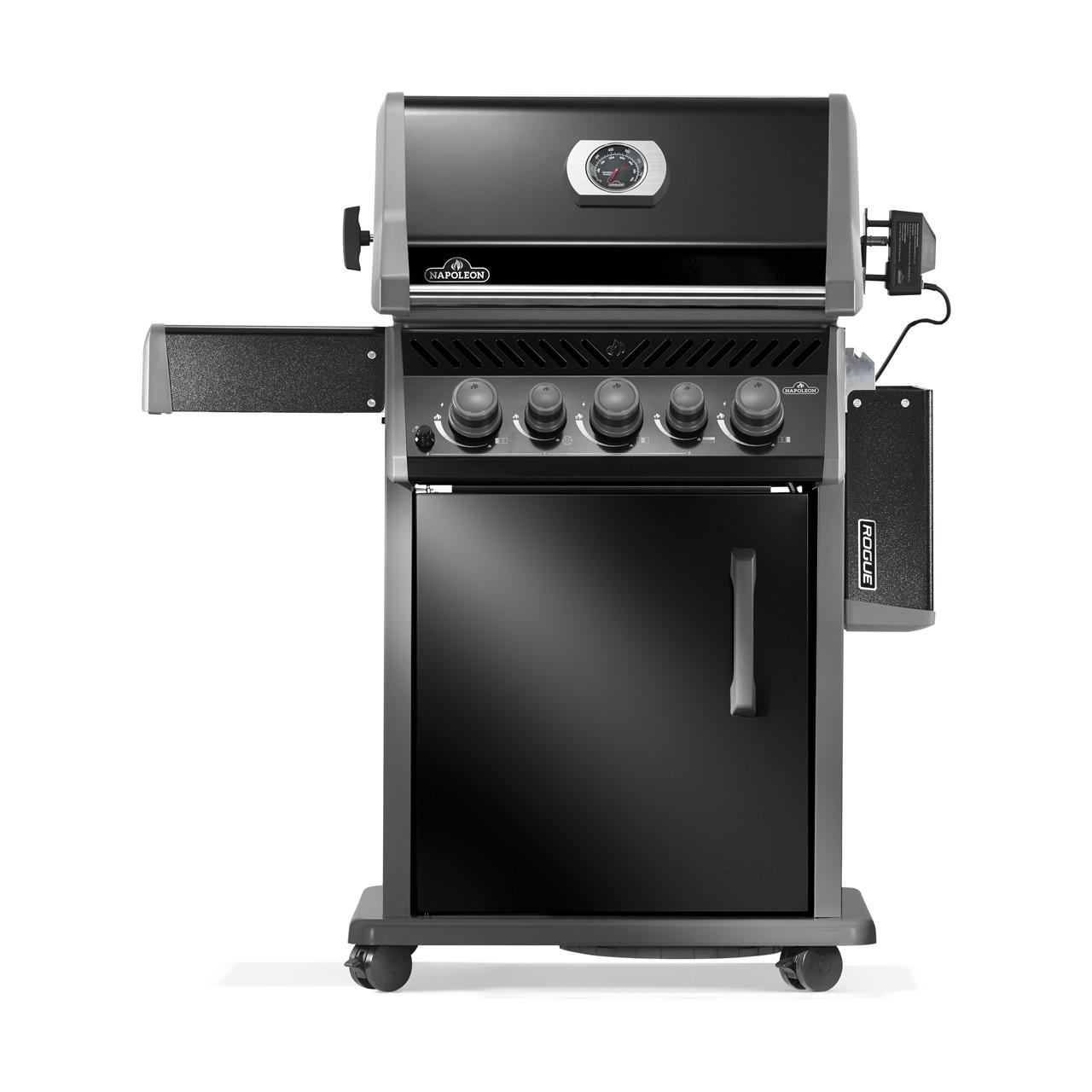 Gasgrill Napoleon Rogue RB425 Schwarz, mit Heck- und Seitenbrenner, inkl. Drehspieß (2026)