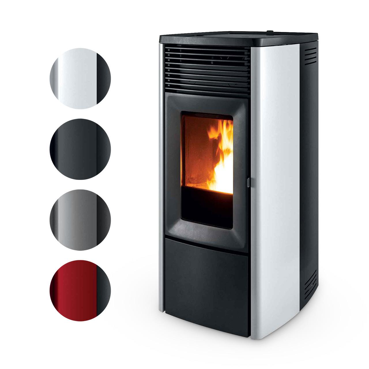 Pelletofen wasserführend MCZ Ego Hydro Matic 8 R 8 kW - Ausführung: White metal_302