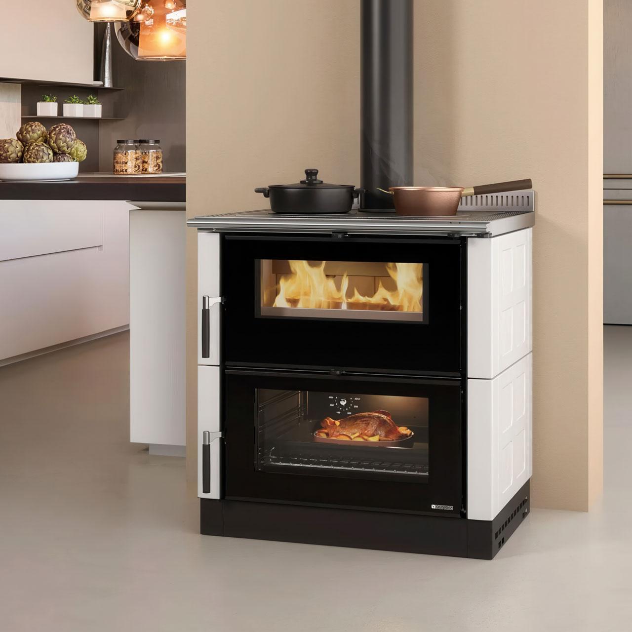 Küchenofen La Nordica Verona XXL.16 mit 7 kW - Ausführung: Keramik Weiß