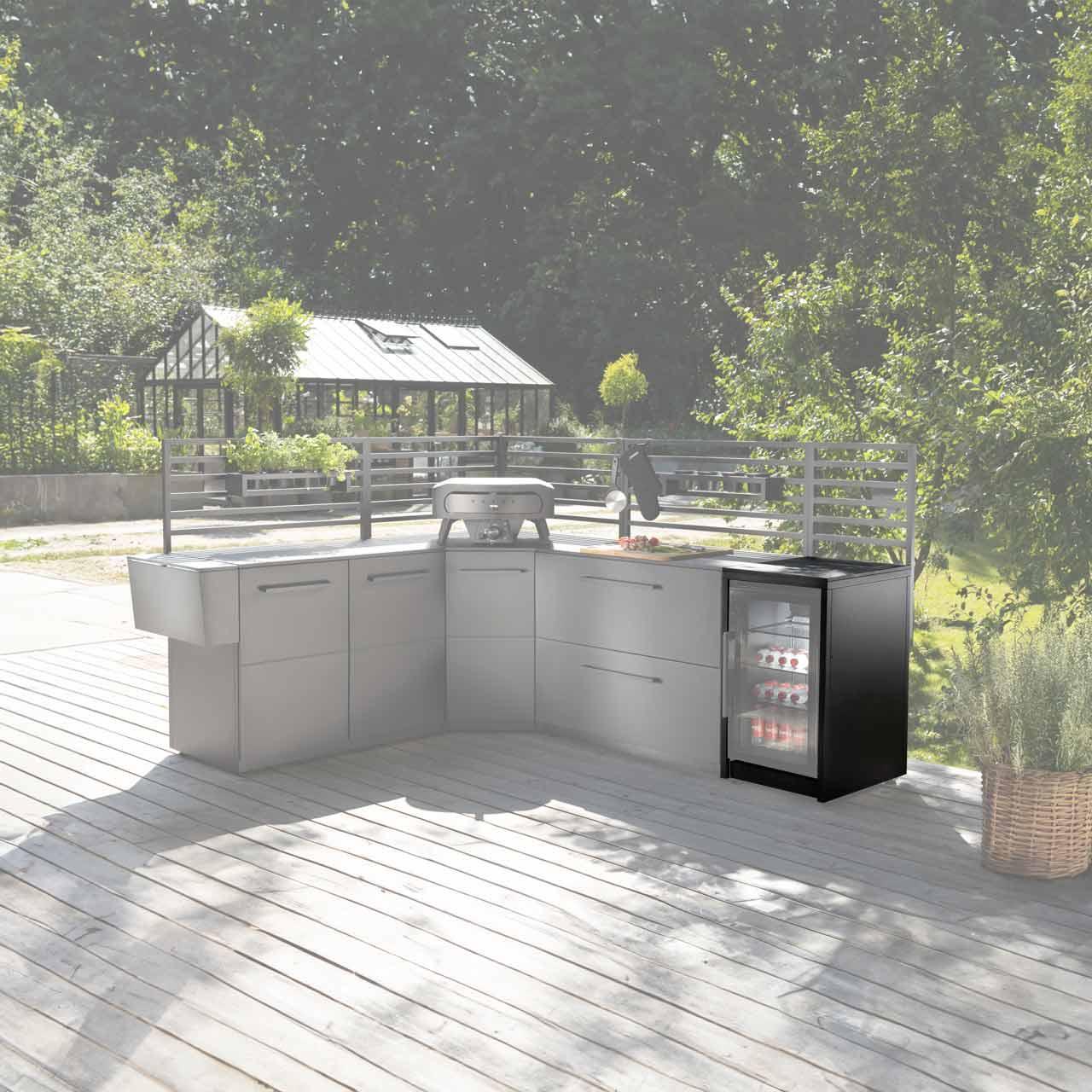 Outdoorküche Cozze Elements Kühlschrankmodul 52 cm für Außenküche inkl. Arbeitsplatte