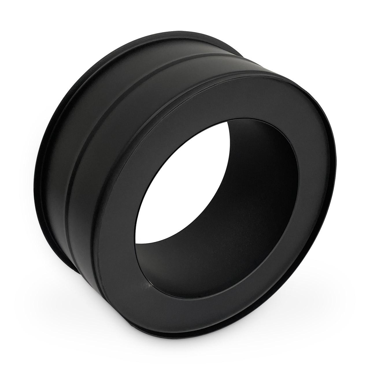 Doppelwandiges Ofenrohr Wandfutter DN 130 mm Schwarz