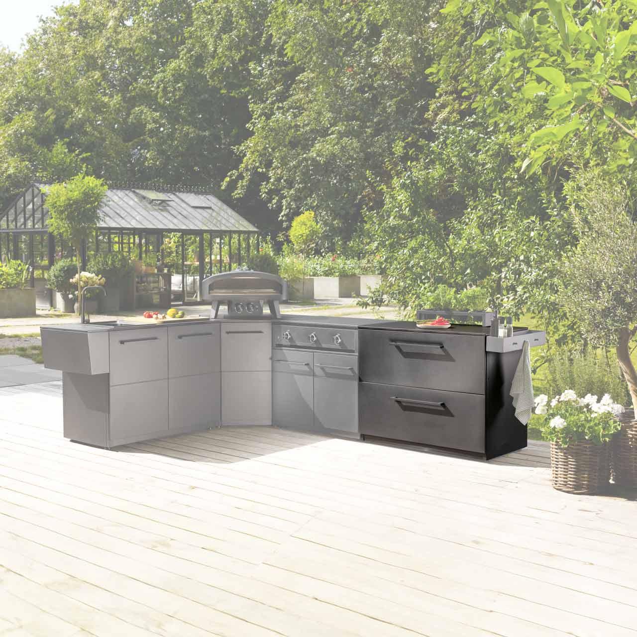 Outdoorküche Cozze Elements Außenküche 110 Schubladenmodul inkl. HPL Arbeitsplatte