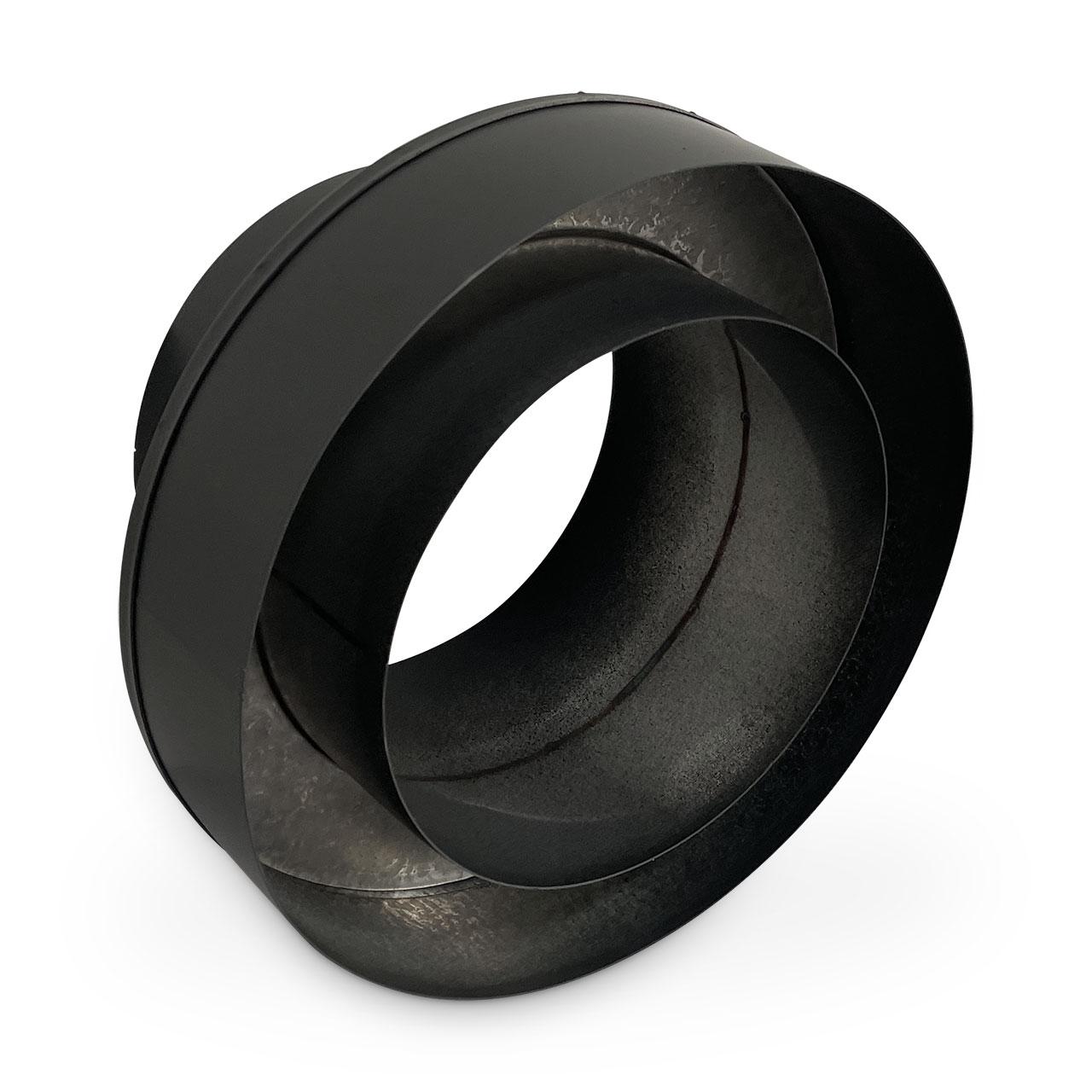 Doppelwandiges Ofenrohr Adapter DW/EW DN 130 mm Schwarz