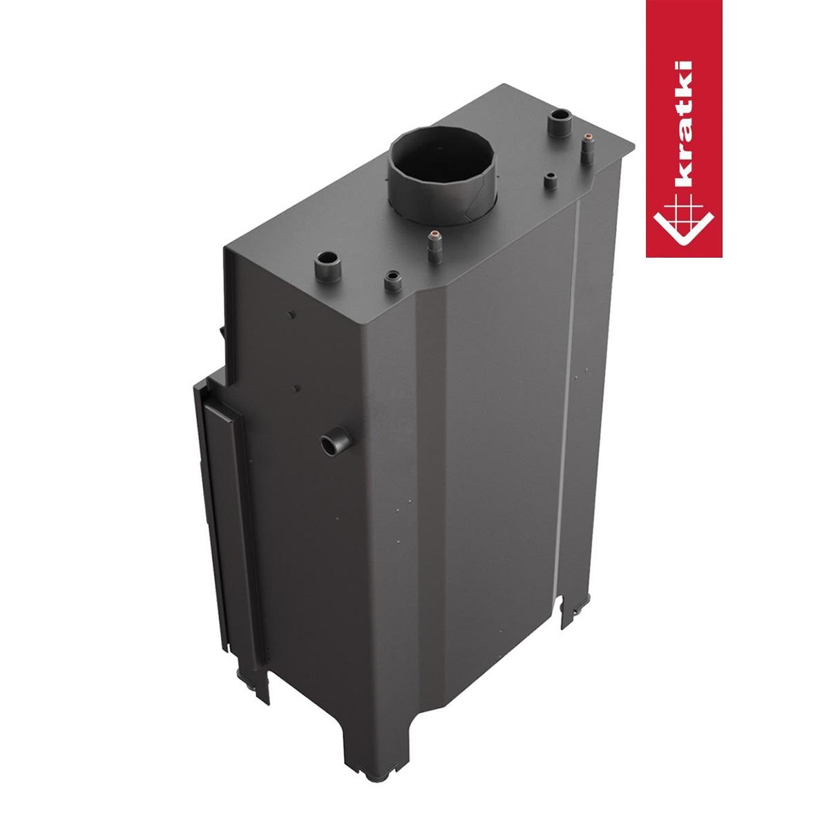 Kamineinsatz wasserführend Kratki MBM 12 kW - Feuerraumauskleidung: weiß