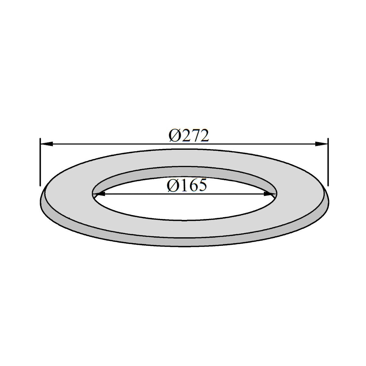 Ofenrohr Rosette DN 160 mm Gussgrau