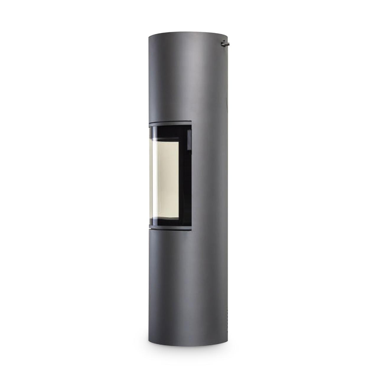Kaminofen Cera Design Prego XL mit 6 kW, 180° Sichtglas - Ausführung: Grau