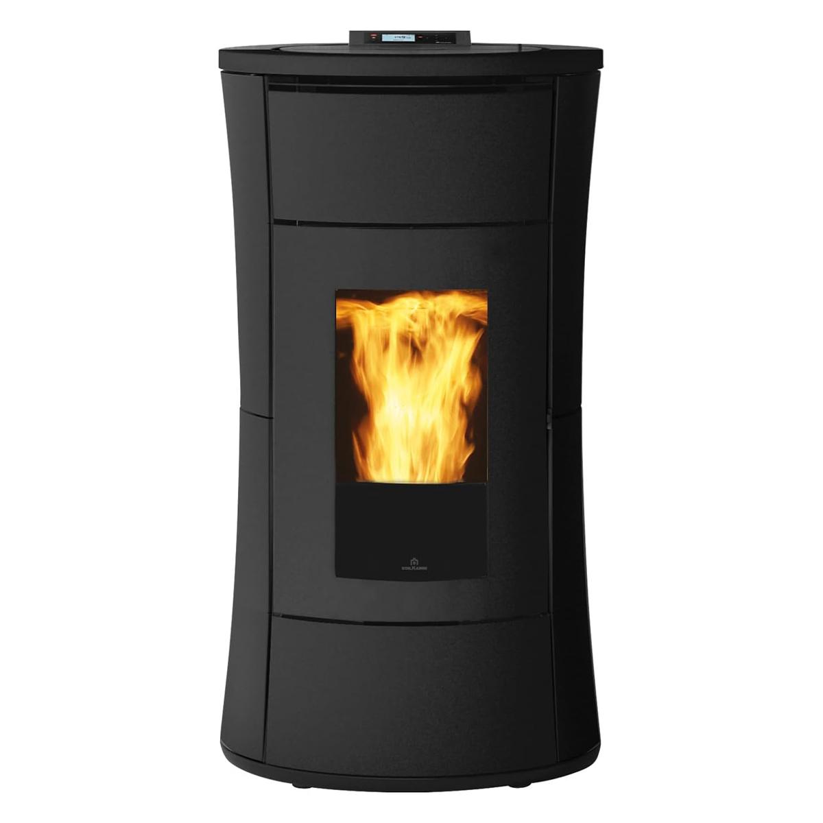Pelletofen wasserführend Edilkamin Cherie H 10 Evo 10,5 kW - Ausführung: Stahl Dunkelgrau