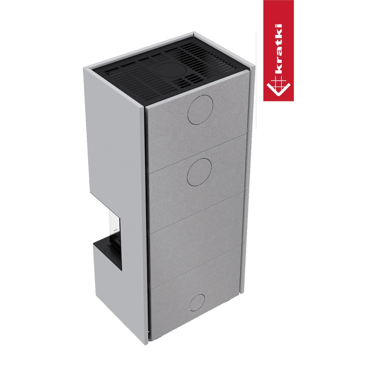 Kaminbausatz Kratki NBC/EASY BOX 7 kW - Ausführung: Weiß