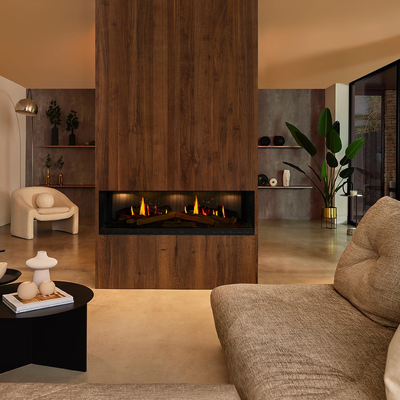 Dimplex Vista 130 I One-Sided Elektrokamin mit Opti-V Virtual Flame Technologie und realistischem Holzfeuer-Effekt