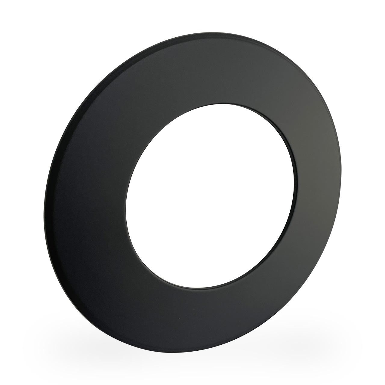 Doppelwandiges Pelletofenrohr Rosette DN 80 mm 8 cm Schwarz