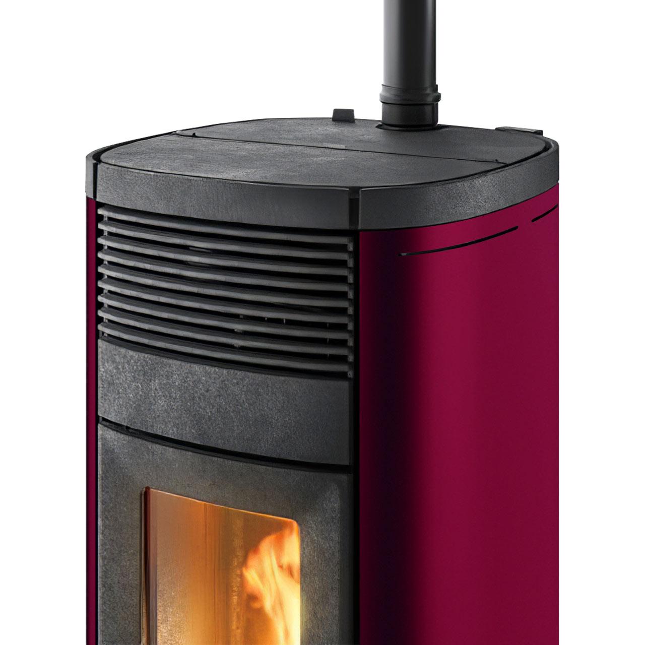 Pelletofen MCZ Musa Comfort Air 12 UP! 11,9 kW - Ausführung: 304 Bordeaux metal