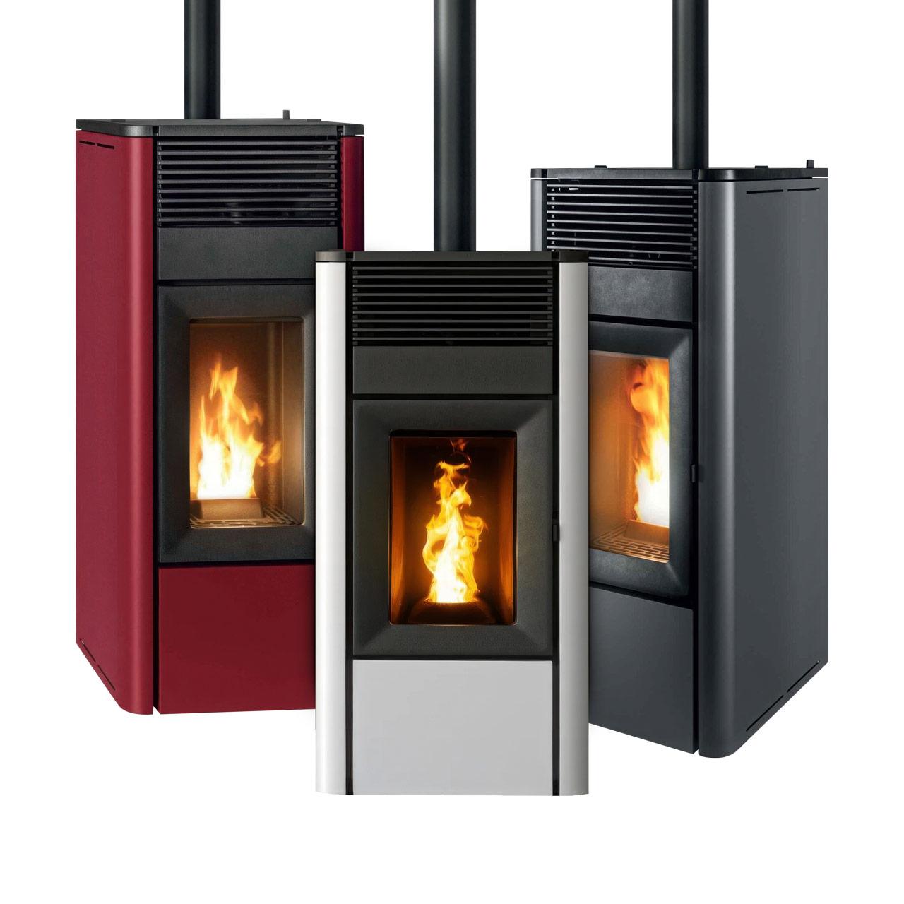 Pelletofen MCZ Teia Comfort Air Smartclean 10 UP, 10 kW kanalisierbar & Anschluss oben