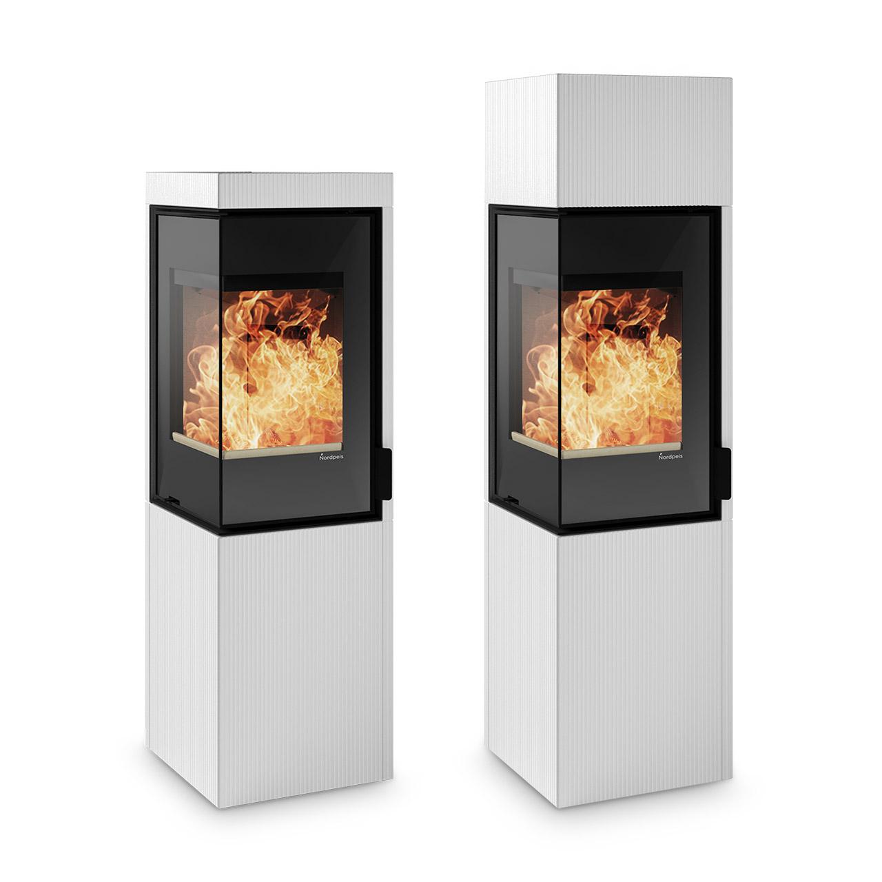Kaminofen Nordpeis Quadro Colorado White Exclusive 6 kW