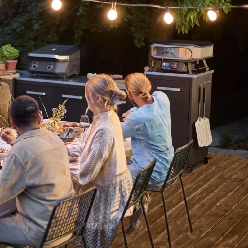 Cozze Outdoorküche Bundle mit Spülenschrank 90 cm & hohem Schrankmodul 60 cm mit Edelstahlplatte
