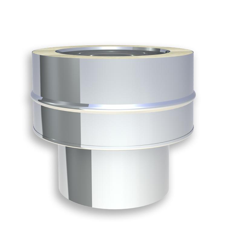 Jeremias Übergang DW/EW - Ausführung: EW glatt auf DW-FU - für Schornstein-Innendurchmesser: 115mm