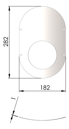 Abdeckplatte mit Loch für Frischluftrohr