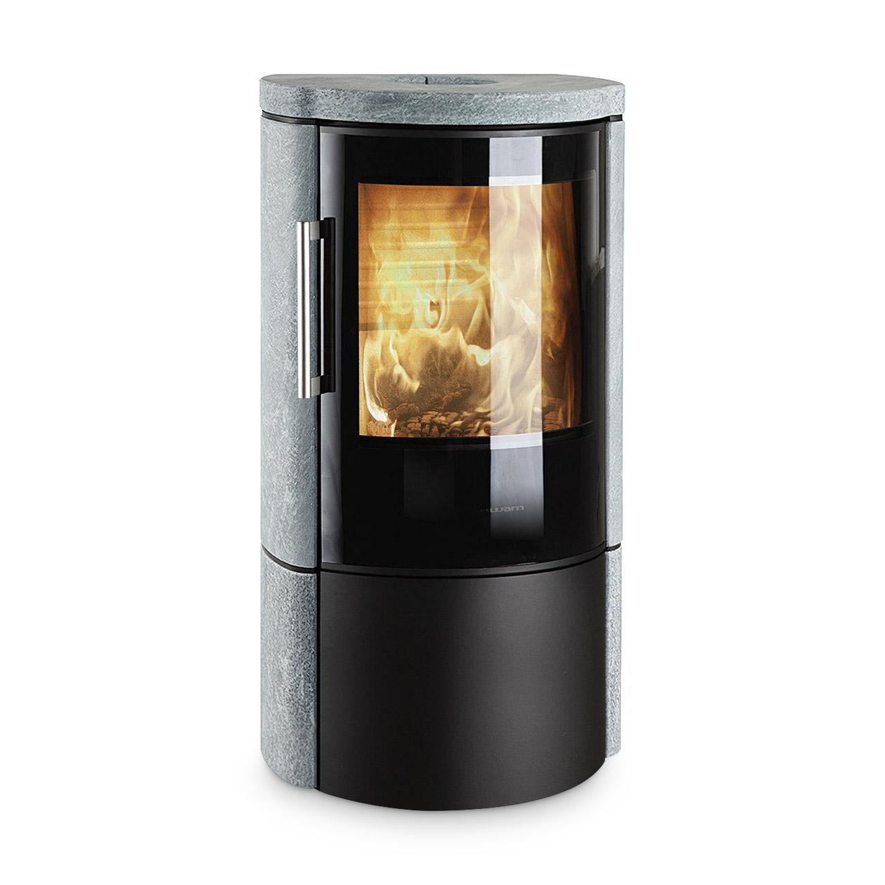 Kaminofen HWAM 3640 Autopilot Naturstein 6,0 kW - Ausführung: 3640m Speckstein, Korpus Schwarz