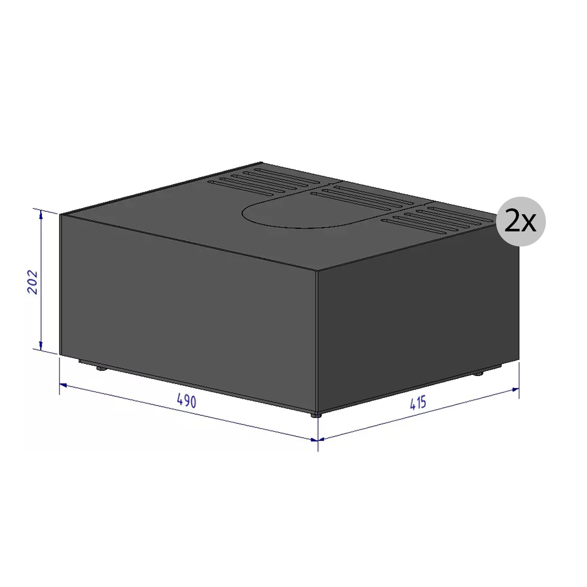 2x zusätzliches Aufsatzmodul