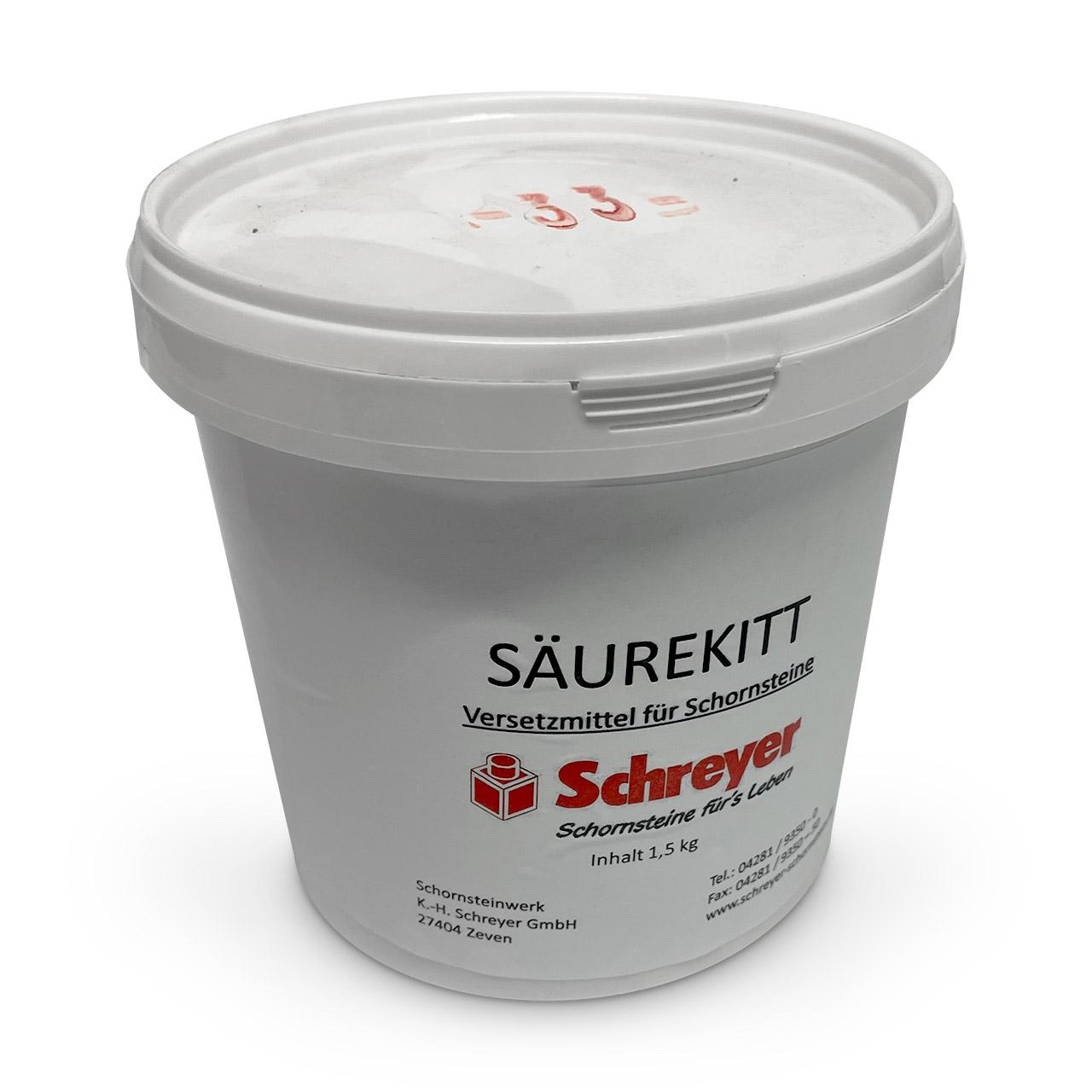 Schreyer Säurekitt 1,5 kg, Versetzmittel für keramische Schornsteine