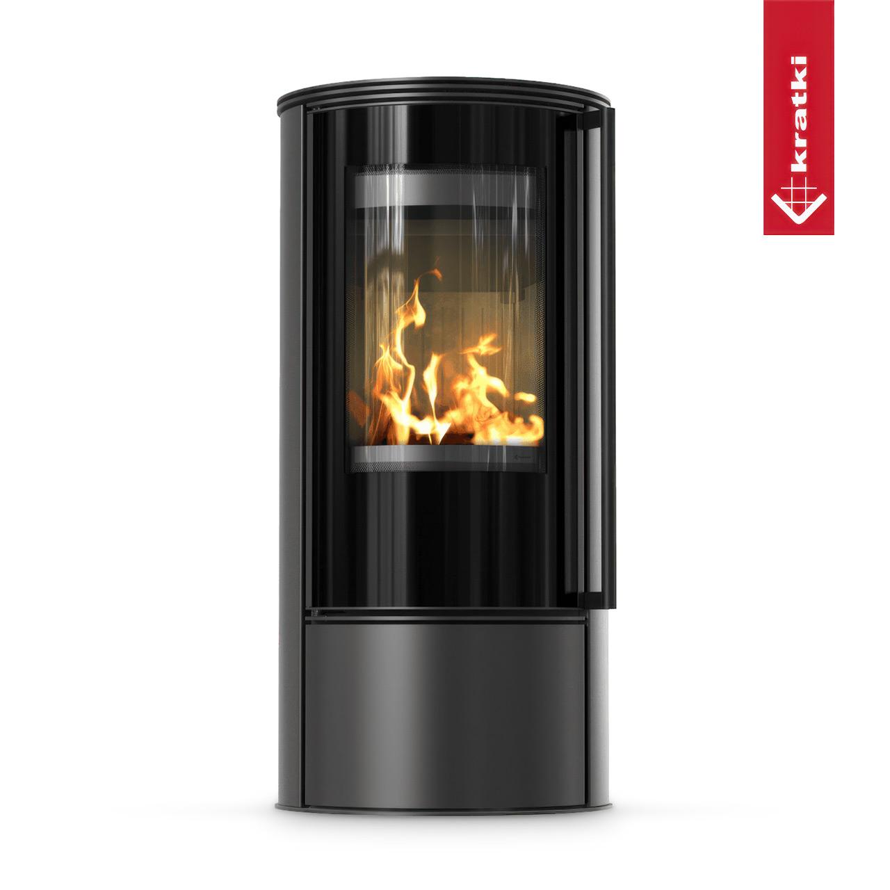 Kaminofen Kratki Skadi 5,5 kW - Feuerraumauskleidung: Schwarz - Tür selbstschließend: ja
