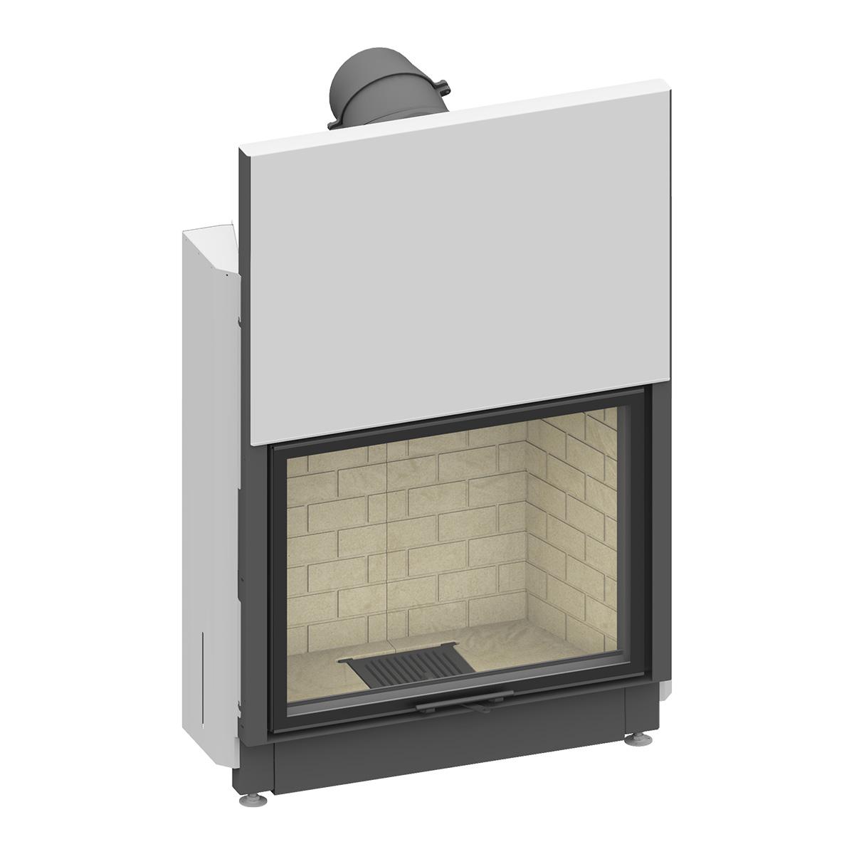 Kamineinsatz Schmid Lina 8770h mit 19 kW - Brennraumauskleidung: Vermiculite natur
