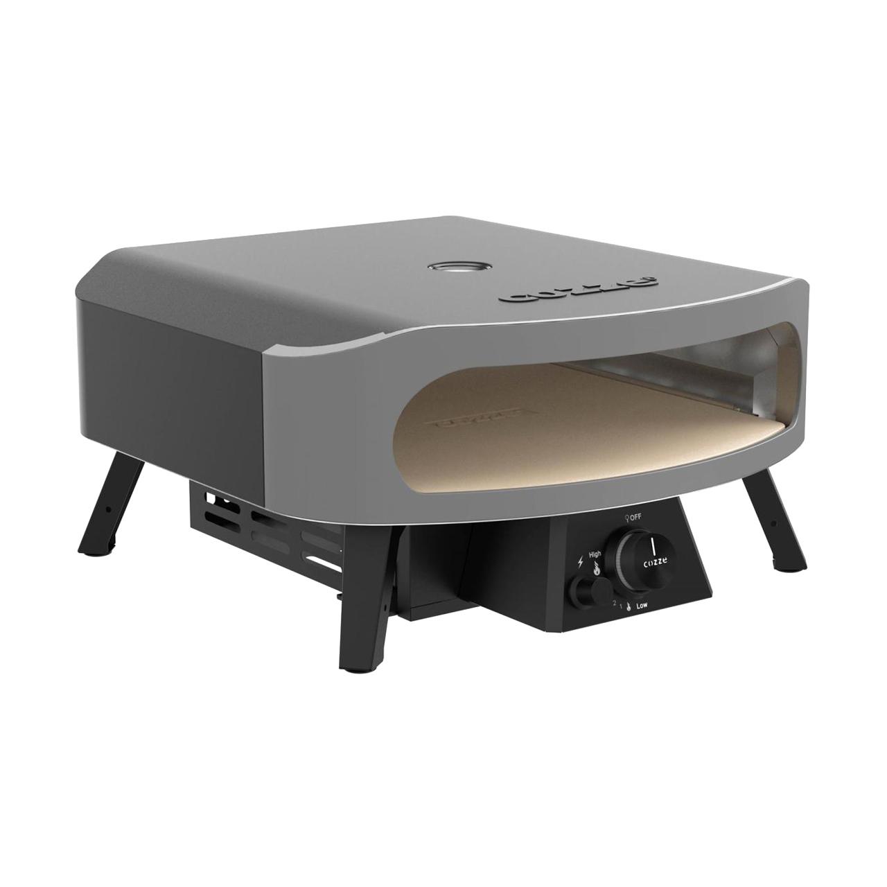 Gas Pizzaofen Cozze 17 Zoll Classic mit Thermometer & Druckminderer 50 mbar Zubehör Set 1