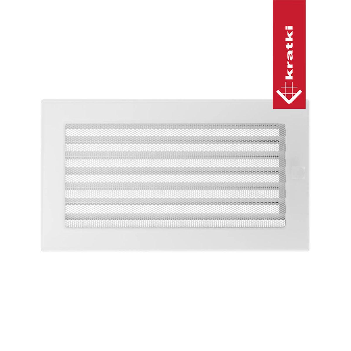 Kratki Warmluftgitter rechteckig - Größe: 17 x 30 cm - Farbe: Weiß