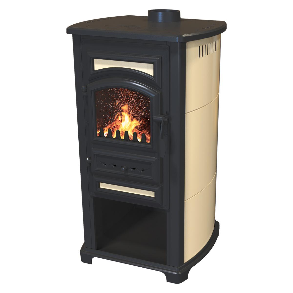 Kaminofen Bella Thalia Forte 5,4 kW - Korpus: Schwarz / Creme