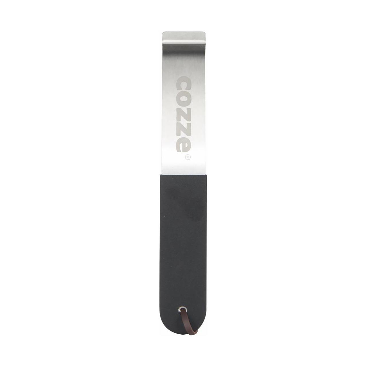 Grillzubehör Cozze Gusseisenpfanne mit Bambus Servierbrett 15x30 cm